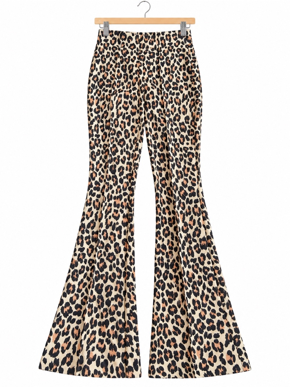 SPANX Leopard Print High Rise Bootcut Pants Size L